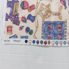 Lot of 2 Sewing Basket by Hoffman International Fabrics Cotton Fat Quarters