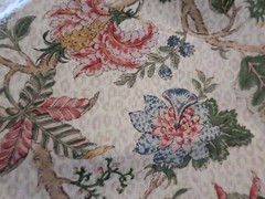Decorative Fabric 3 1/8 Yd x 58 in Wide Large Floral 85Cotton/15Linen Bisque New
