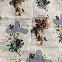 David Textiles 1 yard fabric cut 100% cotton 36x44in Hope, Joy, blessed NEW