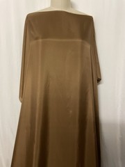 100% Luxurious Silk Habotai Taupe Brown Fabric By The Yard 44 “Wide