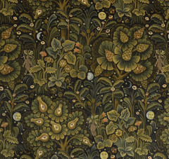 HOUSE OF HACKNEY CURTIAN FABRIC Moon Garden Velvet 1.05 METRES MIDNIGHT VELVET