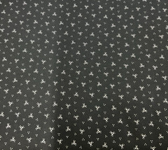 WHITE MINI PRINTS ON BLACK COTTON– BY THE YARD