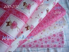 Sweet Pretty Ballerina – Pink Floral on Light Pink Cotton Fabric By Fabri-Quilt