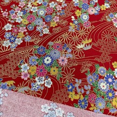 Beautiful Bronzing Floral Print Cotton Fabric 0.55 Yard – Perfect for Quilting