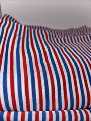 Red White Blue Stripe Stripe Knit 2 Way Stretch Fabric 3.5 Yards 64″ Wide