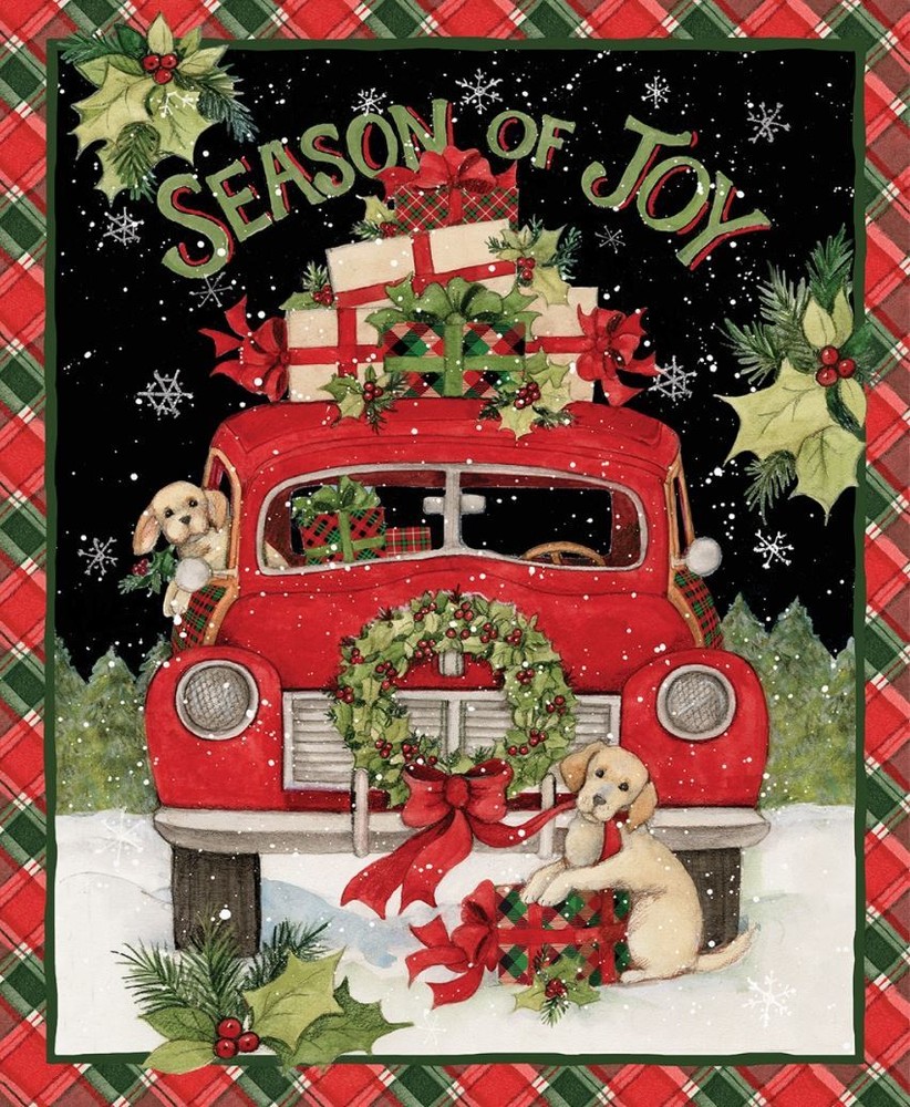 Season of Joy Puppies Panel 44/45in