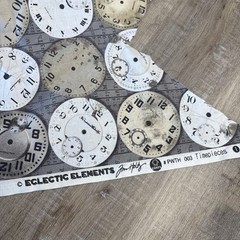 3+ Yard Lot Remnants Eclectic Elements Jim Holtz Coats Fabric Timepiece Measurmt