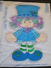 1981 Blueberry Muffin Strawberry Shortcake Cut & Sew Panel Uncut
