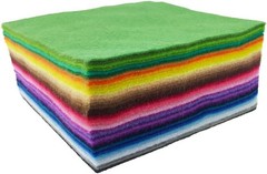 Durable 1.4mm Thick Felt Fabric Sheets – 42 Assorted Colors for Crafters