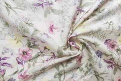 53” Wide By Yard Retro Dress Shirt Material Natural Silk Cotton Fabric Light