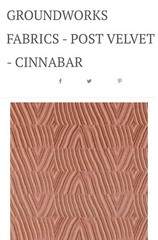 Groundworks Kelly Wearstler Post Velvet Cinnabar Fabric Lot