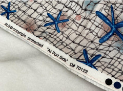 Al Port Side Blue Starfish Net Cotton Fabric 44” Wide Yard