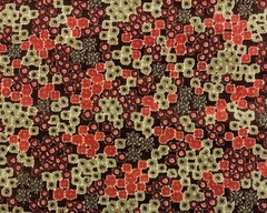 DESIGNER FLORAL GEO VELVET SPA BLUE RED CUSHION HIGHEND FABRIC BY 1/2 YARD 50″W