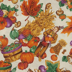 Thanksgiving Fall Autumn Themed Cotton Fabric Lot Cranston Robert Kaufman