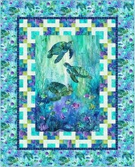 Northcott – Coral Reef – 108″ Full Width Wide Backing – Turquoise/Multi, BTY