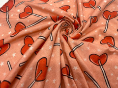 100% Knitted Cotton Jersey 260gsm- Digitally Printed Valentine’s day Pattern Lol