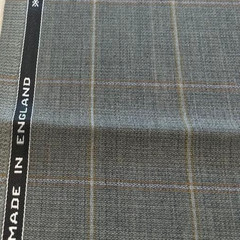 Scabal AIRCOM Wool Fabric Moss Green Plaid 2.0m / 2.2yd Summer Jacket England