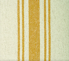 Grain Sack | Feed Sack Fabric | Mustard 5 Stripe | Beige Background | 54″ Wide