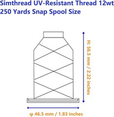 UV Resistant – Heavy Duty Outdoor Thread for 250 Yards, 2 × NP-BLACK