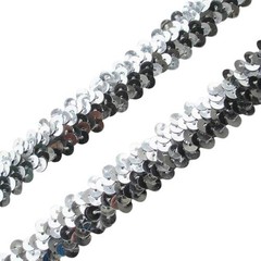 New 10Y Beautiful Sequin Elastic Stretch Ribbon Trim Craft Sewing Trimming (S…