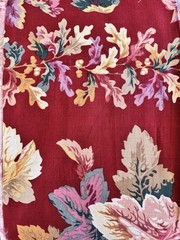 RARE Retired Brunschwig & Fils 1993 “ ENGLISH OAK ” Fabric In Red 3 Yards