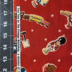 Vintage Toy Shop Tiny Tots 1/2 Yard (18×44”) Red Rooster Cotton Fabric – New