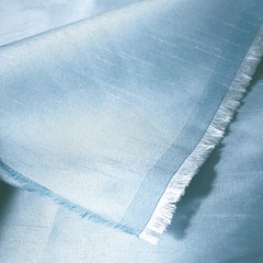 BIPPITY BOPPITY BLUE WHITE TWO TONE FAUX SILK POLY DUPIONI FABRIC 58″ BYTHE YARD