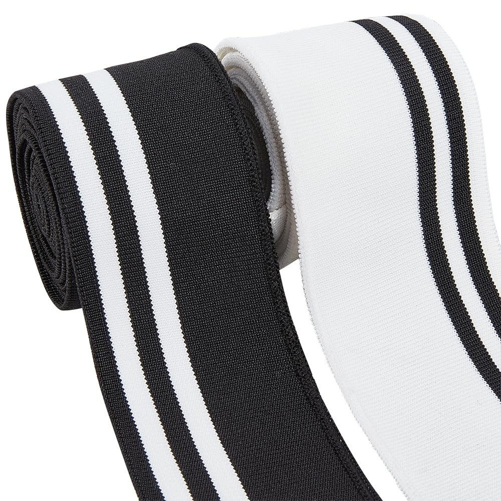 Stretch Rib Cuff Knitted Fabric Stripes Pattern 43.3×2 Inch Sewing 4 Strands