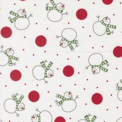 Snow Time By Me & My Sister For Moda – Winter White Tossed Snowmen #22501-11