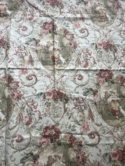 Vtg Richloom Fragonard Toile Fabric Romantic French Country 1.8 Yards