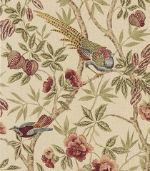 SANDERSON CURTAIN FABRIC DESIGN “Abbeville” 8.4 METRES RUSSET/SAND LINEN BLEND
