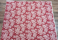 Eddie Bauer Fabric Floral Maroon Red Cream 2+ Yards Upholstery Material 98″x59″