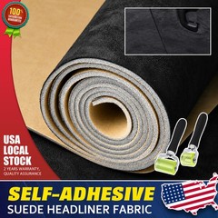 3mm Suede Automotive Headliner 19″x78″ Self-Adhesive Fabric Roll w/Install Tools
