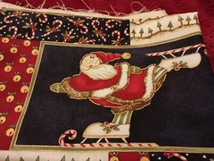 **SALE**Christmas Fabric For Lg. Throw Pillow Quilt Crafts Whimsical Santa