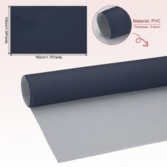 63×39.4in Faux Leather Sheets, Faux Leather Fabric Vinyl PVC, Navy Blue