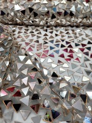 Mirror Glass Fabric Lace Sold By The Yard For Dress Prom Bridal Quinceañera Gown