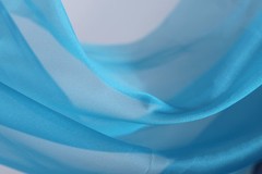 Blue Crystal Organza Fabric by the Yard, Sheer Shimmer Organza for Dresses
