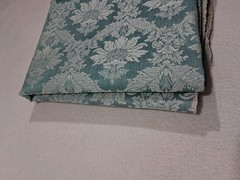 Sage Green Floral Damask Jacquard Upholstery Fabric – 52″ x 42″