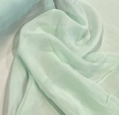Mint Green 100% Silk Chiffon Fabric 45” Width Sold By The Yard