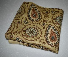 Jasper AGRA — CORAL 100% Hemp Linen Print Fabric 26.5″x13″ +40″x7″ LARGE REMNANT