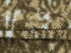 Faux Fur SHERPA FLEECE DESIGN Fabric Material OLIVE