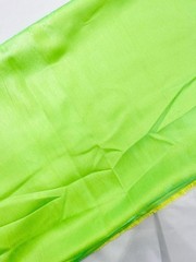 Iridescent Liquid Dupioni Fabric 58″ Wide Lightweight Material Green Yellow