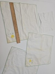 Vintage Linen Scrap Lot For Quilting & Crafting Florals Emroidery Lace Lot X 14