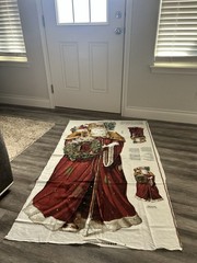 Daisy Kingdom VINTAGE SANTA CHRISTMAS DOOR PANEL XL Fabric Panel 60″X35″