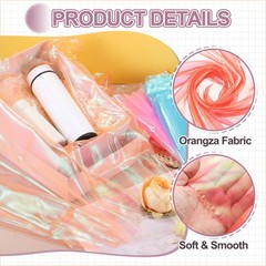 10 Yards x 59″ Iridescent Organza Red Laser Pearl