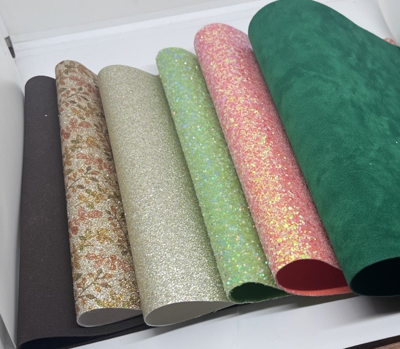 6 Sheets Faux Leather, Glitter Sheets, 8×11” Lot Of Leatherette, Faux Leather WX