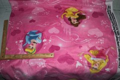 Disney Princess Pink Fleece Springs Sewing 40″ x 60″W Fast Shipping