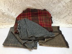 100% WOOL Bundle Fabric Washed for Appliqué Rug Hooking Crafts 1 LB (SKWG4)