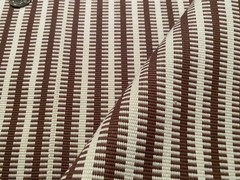 1YD SOANE BRITAIN Jajim Stripe Chestnut Artisanal Warp Weave Fabric $770 Retail