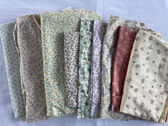 Vintage Fabric Lot Florals Prints Quilting Crafts Remnants Yardage and Scraps